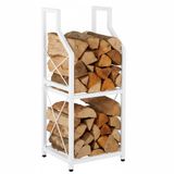Relaxdays Houtopslag - 81,5 x 34,5 x 30,5 cm - binnen - wit