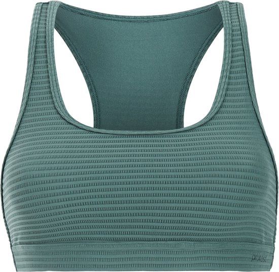Protest MIXEagert Bralette bikini top Dames Laurel Green Gestreept Mouwloos Uitneembare vulling