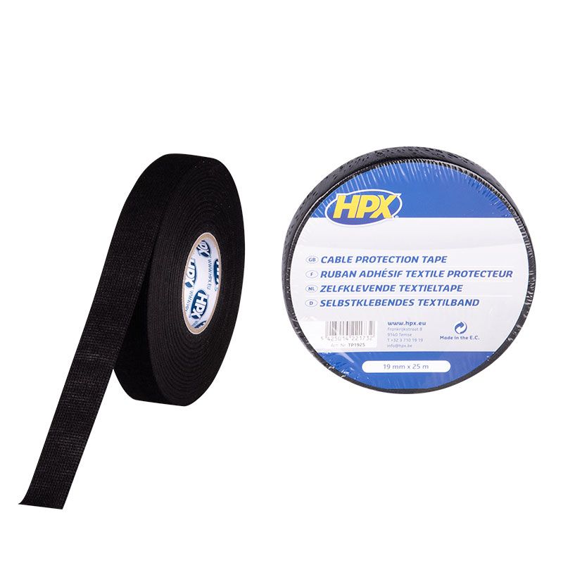HPX TP1925 kabel beschermband zwart 19 mm x 25 m