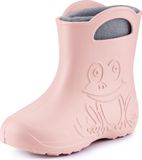 Ladeheid LA-CA-FrogWinter Kinder Regenlaarzen - Rubber - met Binnenschoen - EVA - Wasbare Binnenschoen - Poederroze - 26/27