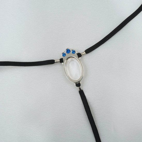 Sylvie Monthulé Clit Sieraad Blue Crystal | Zilver
