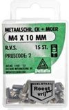 Deltafix Metaalschroef Cilinderkop + Moer RVS A2 M4 x 10 mm DIN 7985 / DIN 934 15 st.