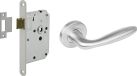 Intersteel Deurbeslag set loopslot wit met deurkruk Jupiter rvs