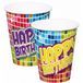 Folat Bv 30x stuks Happy Birthday thema verjaardag bekertjes van papier - Feestartikelen
