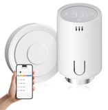 Alecto Ensemble de thermostats intelligents pour radiateurs avec passerelle Zigbee 3.0, filetage M30 x 1,5 mm, 6 adaptateurs