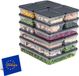 IDOBY Contenants alimentaires empilables, set de contenants de rangement, organisateur de congélateur et de réfrigérateur avec couvercle, résistant au gel jusqu'à -25 °C, boîtes réutilisables pour charcuterie (15 pièces)