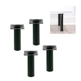 Amig - Set van 4 Ronde Meubelpoten - 30X350 cm - Staal - Zwart
