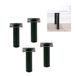 Amig - Set van 4 Ronde Meubelpoten - 30X350 cm - Staal - Zwart
