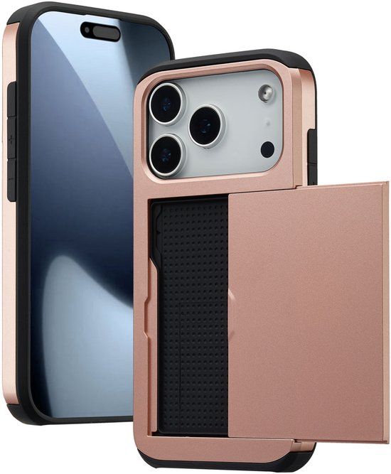 imoshion Hoesje met Pasjeshouder - Geschikt voor Apple iPhone 17 Pro - Rosé Goud