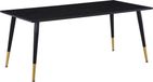 Hioshop Dipp Eettafel 90x180cm Zwart