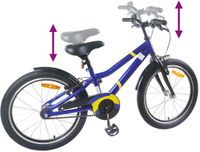 vidaXL Kinderfiets 22 Inch Blauw/Zwart