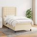 Maison Exclusive - Boxspringbed met matras, crème, 100x200 cm, gestoffeerd