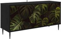 vidaXL Tv-meubel ELBURG 102 x 33 x 51 cm Zwart eiken Bewerkt hout