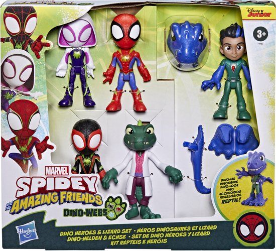 Hasbro Marvel Spidey and His Amazing Friends Dino-Webs, Dino Heroes - Lizard speelset