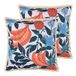 Furn. Cypressa Bloemen Mozaïek Polyester Gevuld Kussen - Twin Pack