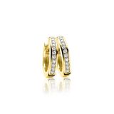 Zinzi zilveren oorringen 14K geel verguld 17 x 3mm witte zirconia's ZIO186Y