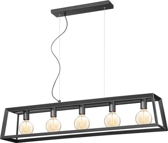 Home Sweet Home Moderne Hanglamp Dito - 5 lichts hanglamp - Metaal - Zwart