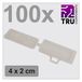 TRU COMPONENTS TC-12888608 T24CA084 Kabelmarkeringdrager Markeringsvlak: 18 x 42 mm Transparant Aantal markeringen: 100