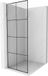 Mexen Kioto L paroi de douche Walk-in 80 x 200 cm, grille noire, chrome