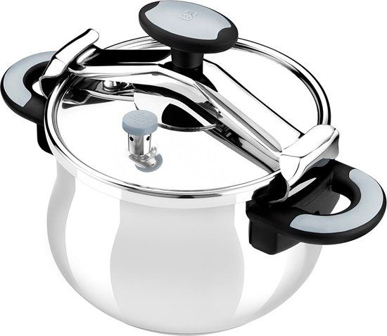 2971 BRA A185605 Snelkookpan - Roestvrij staal - 4L - 22cm - Grijs