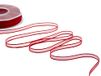 Furlanis - Sluier satijnen randen met middenplaat, decoratieve band voor verpakkingen, gastgeschenken, Italiaanse stof - rood, 6 mm x 50 m