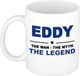 Bellatio Decorations Eddy - Man Myth Legend Mok - 300 ml - Donkerblauw