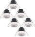 HOFTRONIC Nola - LED Inbouwspot - 6 stuks - Wit - Dimbaar - IP65 - 2700K - 5W - 400 Lumen
