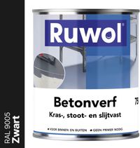 Ruwol Betonverf Zwart (RAL 9005) 750 ml