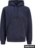 JACK&JONES JPRBLAETHAN BRANDING HOOD SWEAT SMU Heren Sweater Night Sky S