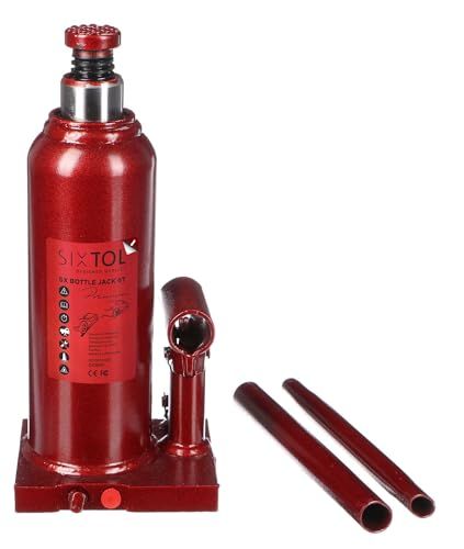 SIXTOL SX BOTTLE JACK PREMIUM 6T | Hydraulische krik | Compact en draagbaar | Stalen constructie | Professioneel gebruik