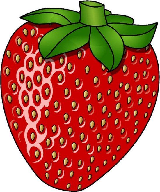 Merkloos / Sans marque Rood strandlaken - 150 cm - Aardbij - Badstof - Ovaal - Volwassenen