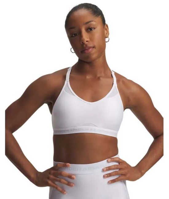 Under Armour Crossback Sportbeha Met Lage Impact Wit S Vrouw