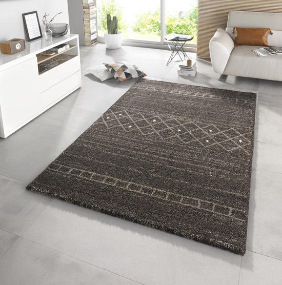Mint rugs Symmetrisch Vloerkleed Shade - Taupe Bruin Grijs 80 x 150 cm