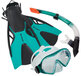 SCHILDKRÖT ® Snorkelset Cayman turquoise - 3 stuks, maat L/XL