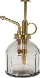 H&S Collection Plantenspuit - water vernevelaar - glas - grijs/goud - 16 cm - vintage look