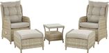 Beliani PONZA 2-zits Loungeset - Beige PE Rotan - 5-delig