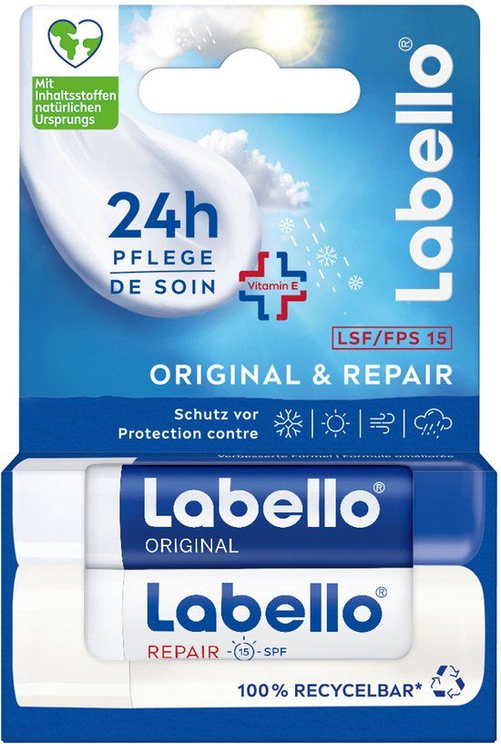Labello Original & Med Repair Duopack - Lippenbalsem 4.8ml