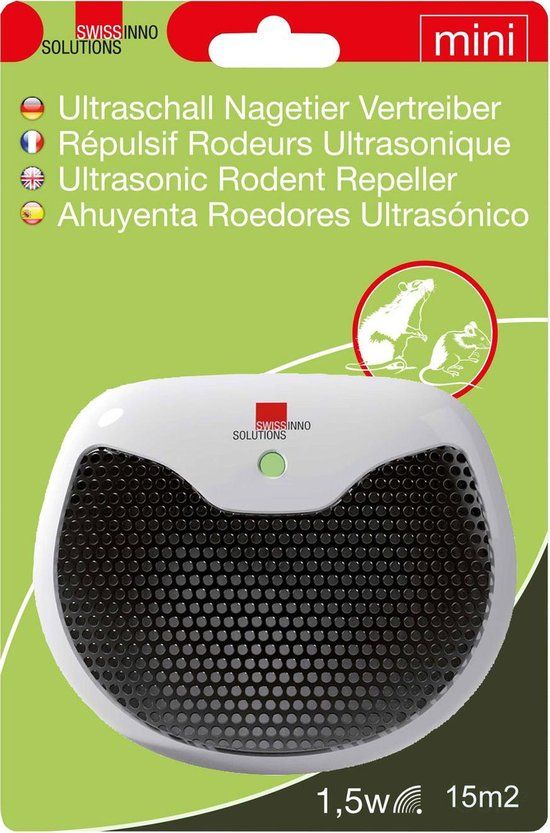 Supercat Swissinno Mini Ultrasonic Rodent Repeller - Outdoor - 15m Range