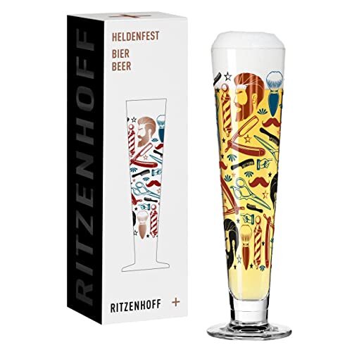 Ritzenhoff HELDENFEST bierglas #11 van Rebecca Buss, van kristalglas, 385 ml, in geschenkverpakking