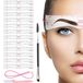 Set de pochoirs à sourcils pour débutants, 12 designs différents, avec brosse et rasoir