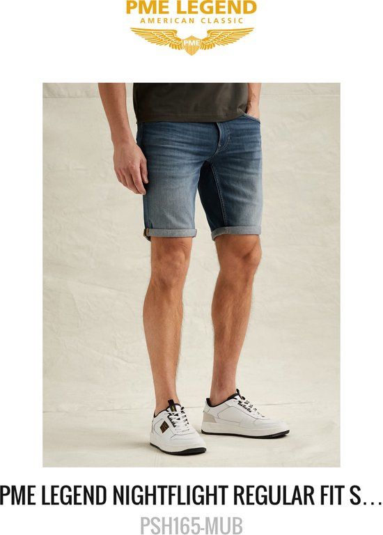 PME LEGEND Short Nightflight Regular Fit Jeans Blauw
