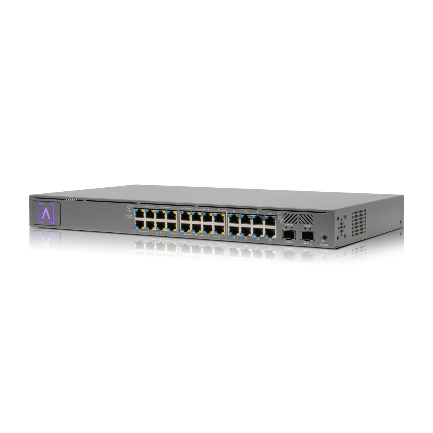 Alta Labs S24-POE - Managed Gigabit Ethernet Switch - 24 Port - PoE - 1U - Grey