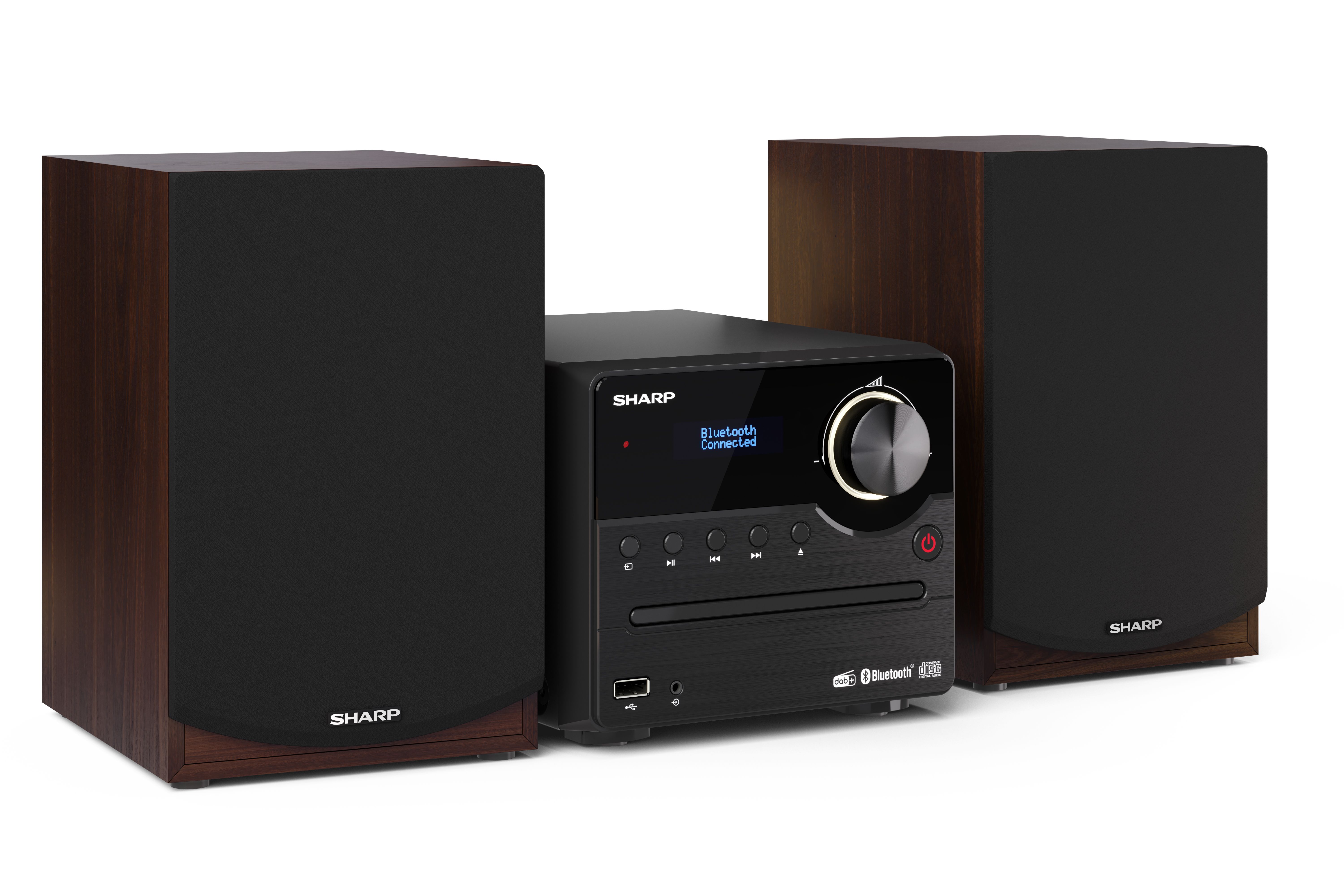 Sharp XL-B517D Home audio-microsysteem 45 W - Bruin