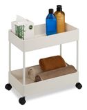 Relaxdays Keukentrolley met wieltjes - 38x39,5x21,5 cm - kunststof - wit