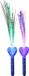 Merkloos Licht toverstaf - 2x - blauw - magische LED verlichting - fiberstick hartvormig