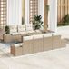 vidaXL Tuinbank Set met kussen 8-delig Beige Polywood