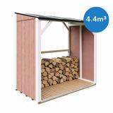 Timbela M984-REDWOOD RED - LP SmartSide Houtopslag - 2,54 m² - Abri pour bois de chauffage avec ~4,4 m³ de capacité de stockage