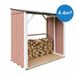 Timbela M984-REDWOOD RED - LP SmartSide Houtopslag - 2,54 m² - Abri pour bois de chauffage avec ~4,4 m³ de capacité de stockage