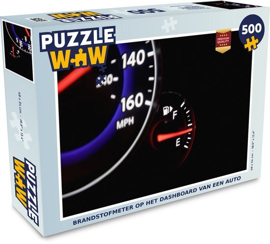 MuchoWow Puzzel Brandstofmeter op het dashboard van een auto - Legpuzzel - Puzzel 500 stukjes