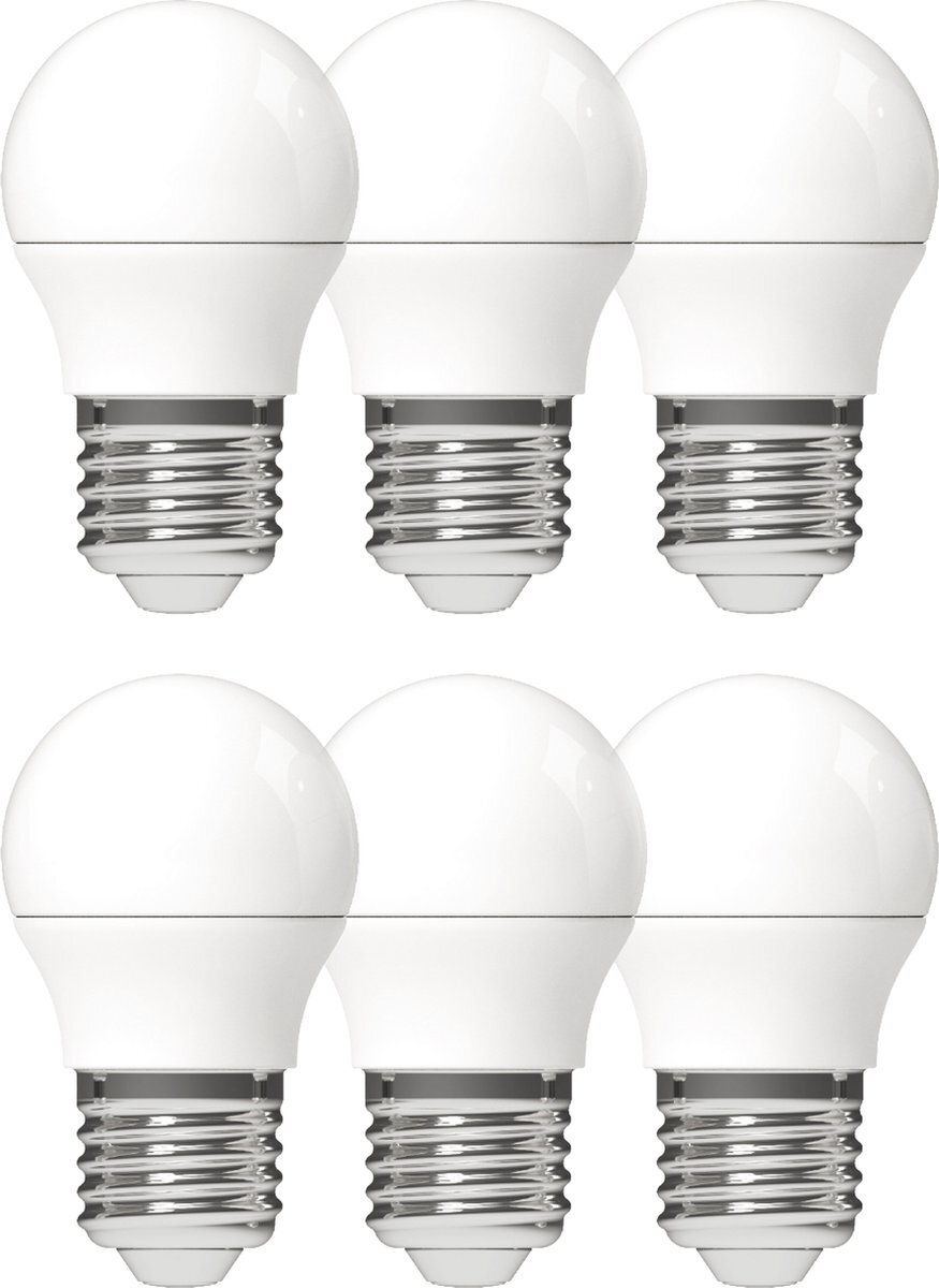 LED.nl ProLong LED Lampen bol - Grote E27 fitting - Warm wit - 4W (40W) - 6 stuks